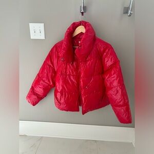 a new day Red Quilted Puffer Coat